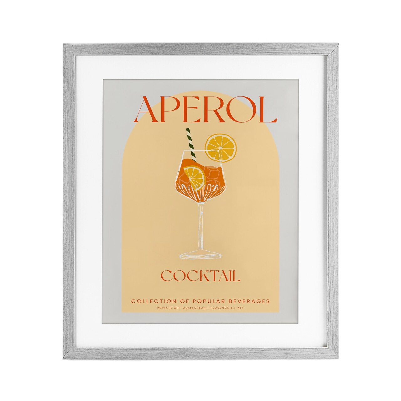 Stupell Industries Stylish Retro Aperol Cocktail Framed Print Under Glass, design by Lil' Rue